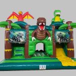 dino jurassic park springkussen speelbos getup verhuur dubbel glijbaan dak joure heerenveen sneek krokodil