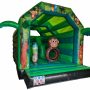 jungle springkussen met dak glijbaan
